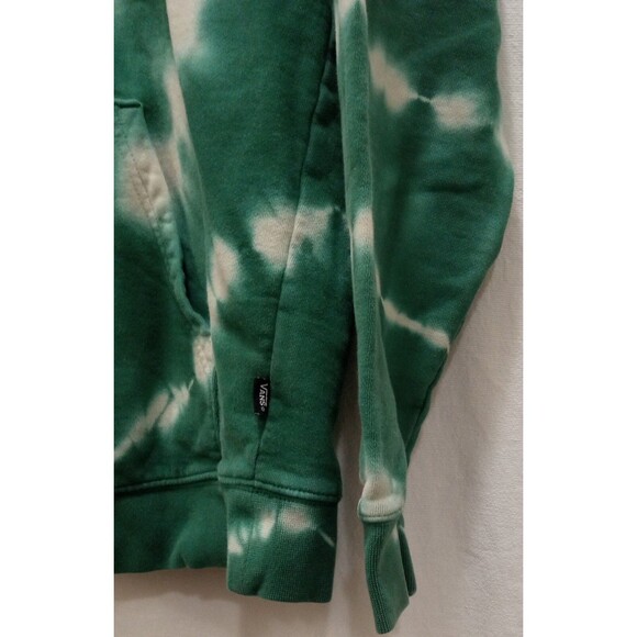 Vans Men’s Small Green Tie Dye Hoodie Sweatshirt Off The Wall Logo Pullover - Picture 3 of 8